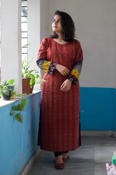 KASHISH MIX AND MATCH AJRAKH KURTA