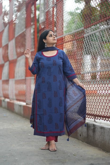 BAGH PRINTED KURTA DUPATTA SET PRAKRITI