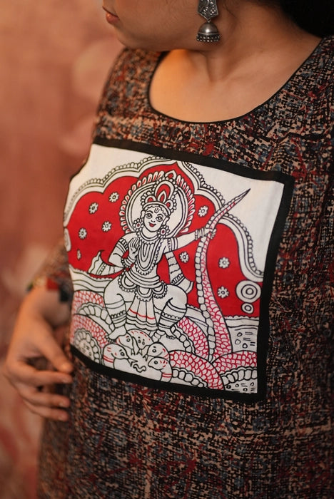 KALINGA KRISHNA HANDPAINTED AJRAKH KURTA