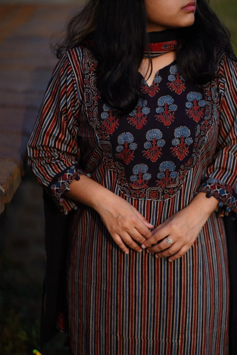 MIZOYA PATCH WORK AJRAKH KURTA