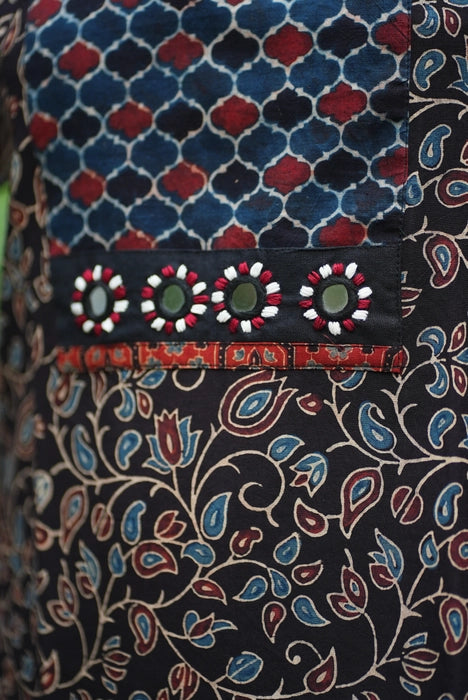MIRROR WORK AJRAKH KURTA ARZOO