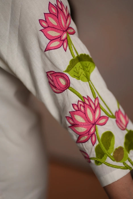HANDCRAFTED LOTUS KURTA