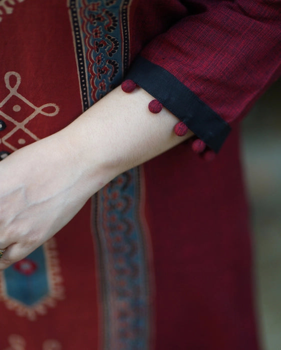SAMANTHA KOLAM INSPIRED KURTA SHADE MAROON