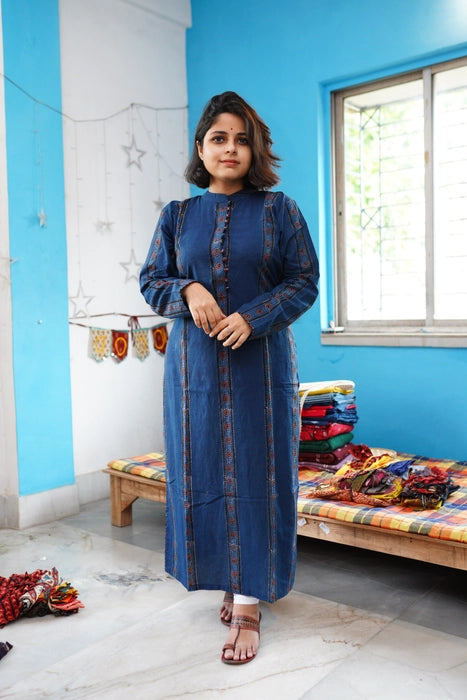 RUHAN FULL SLEEVE AJRAKH KURTA