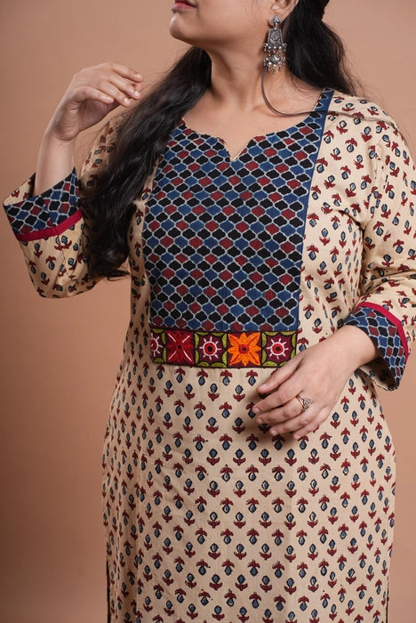 KUTCH WORK MIRROR WORK AJRAKH KURTA