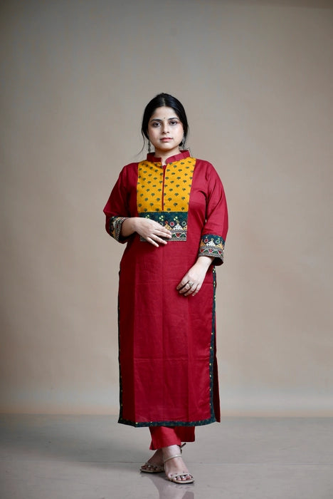 PATCH WORK KUTCH EMBROIDERED AJRAKH KURTA