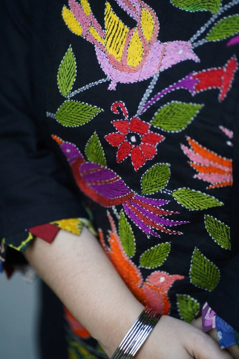 BENGAL KANTHA EMBROIDEREDAJRAKH PATCH WORK KURTA
