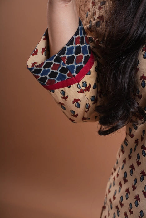 KUTCH WORK MIRROR WORK AJRAKH KURTA