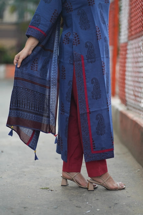 BAGH PRINTED KURTA DUPATTA  SET PRAKRITI
