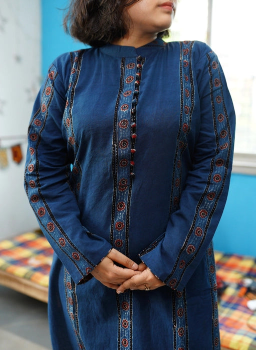 RUHAN FULL SLEEVE AJRAKH KURTA